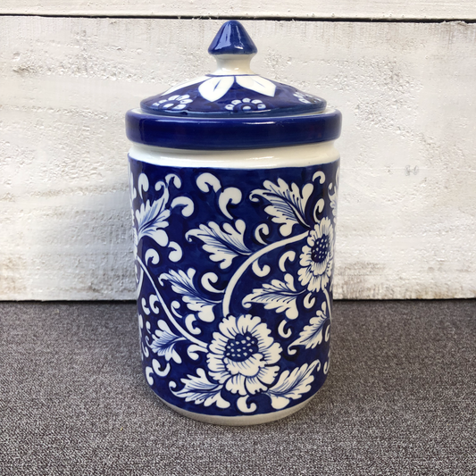 Blue Flower Large Jar