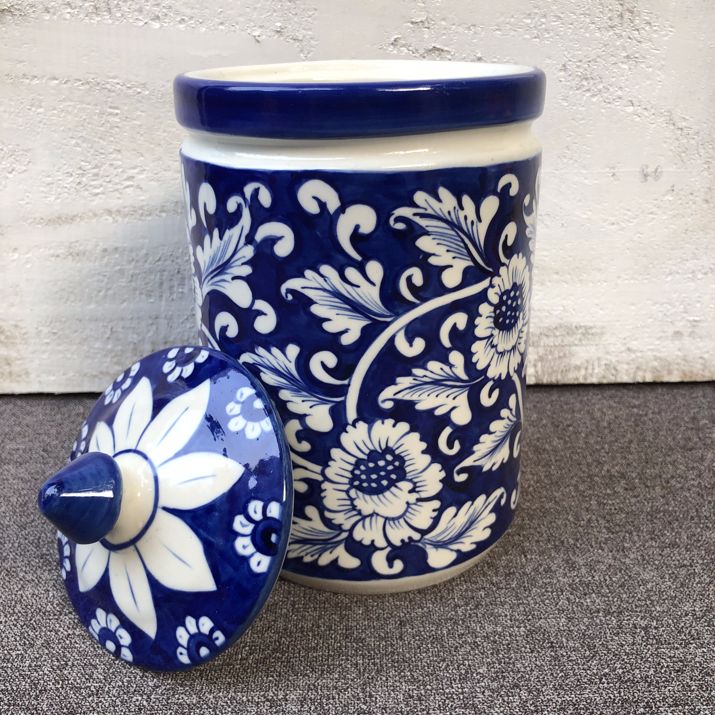 Blue Flower Large Jar