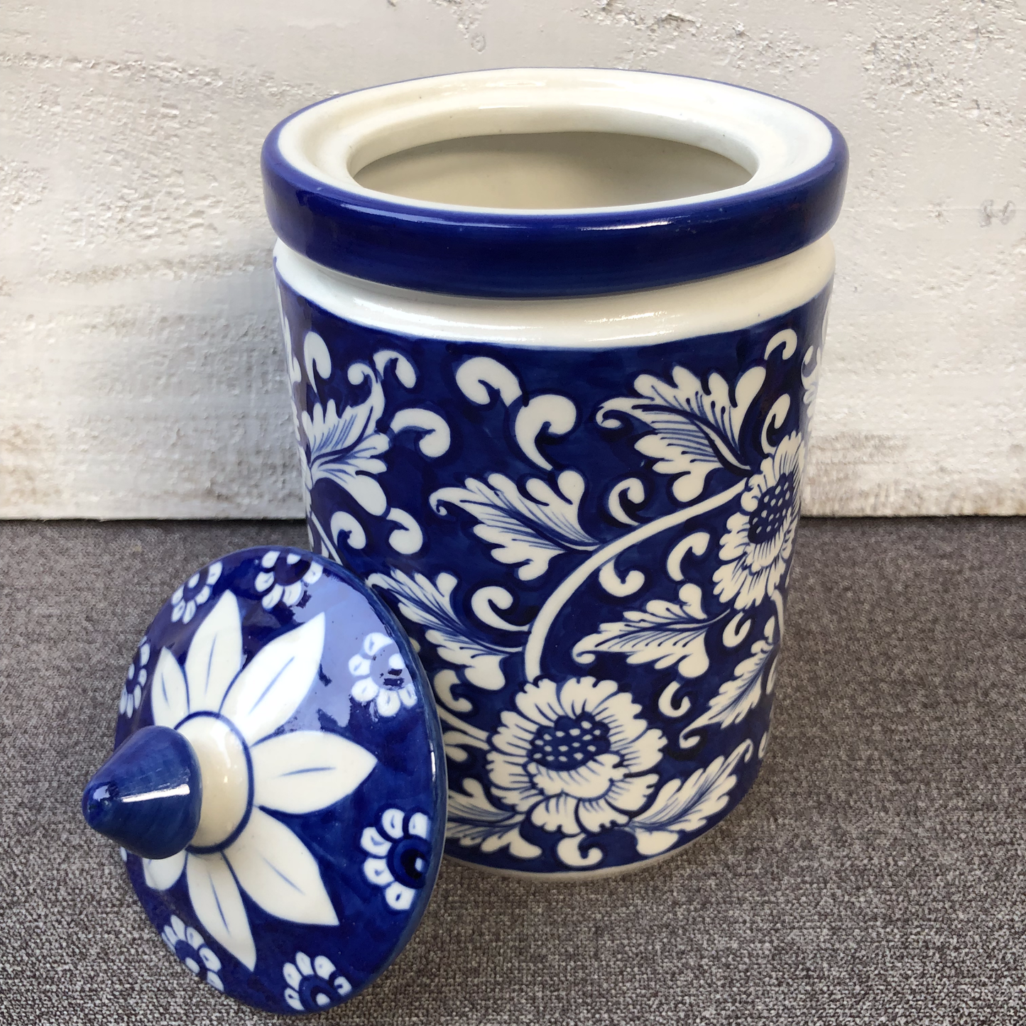 Blue Flower Large Jar
