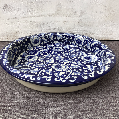 Blue Flower Medium Fruit Bowl