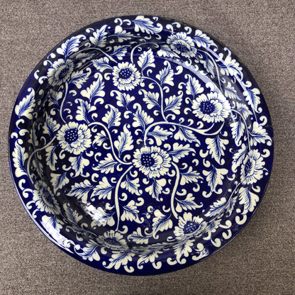 Blue Flower Medium Fruit Bowl