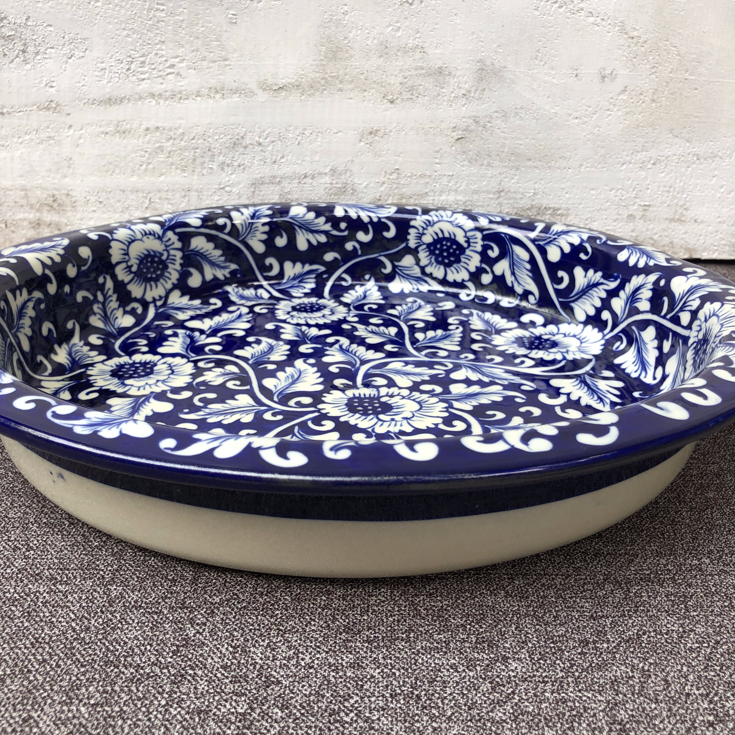Blue Flower Medium Fruit Bowl