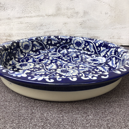 Blue Flower Medium Fruit Bowl