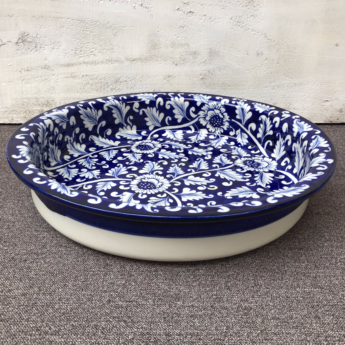 Blue Flower Medium Fruit Bowl