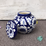 Blue Flower Storage Jar