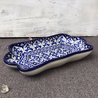 Blue Felicity Med Rectangle Dish
