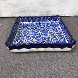Serina Blue Med Square Dish