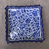 Serina Blue Med Square Dish