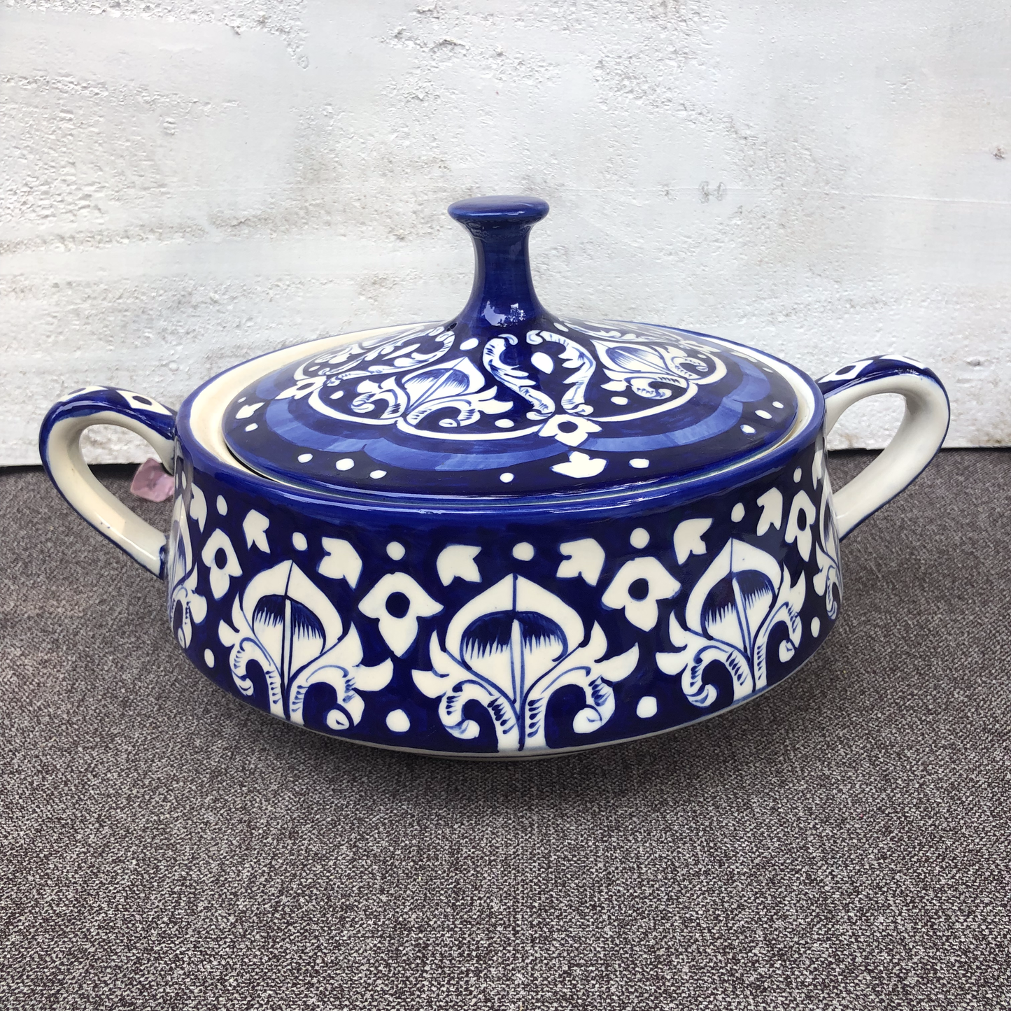 Blue Celico Large Cover Pot