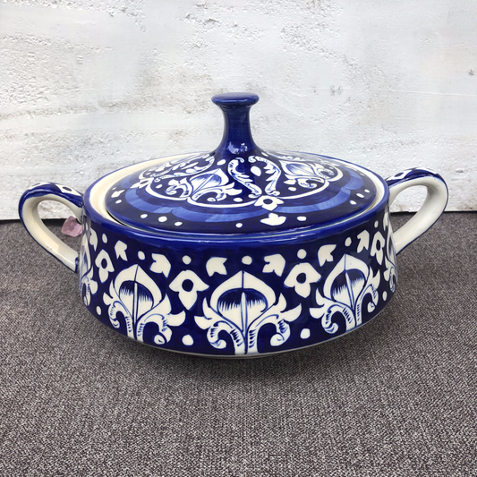 Blue Celico Large Cover Pot