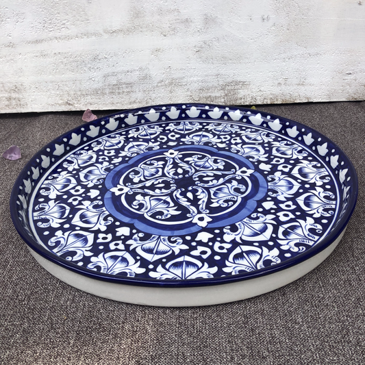 Blue Celico Deep Round Platter