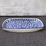 Serina Blue Long Serving Dish