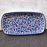 Serina Blue Long Serving Dish
