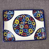 Ceramic New Jungle Flower Flat Dish