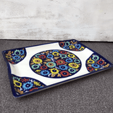 Ceramic New Jungle Flower Flat Dish