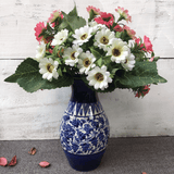 Ceramic Serina Blue Flower Vase
