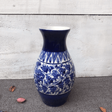 Ceramic Serina Blue Flower Vase