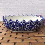 Ceramic Serina Blue Serving Bowl