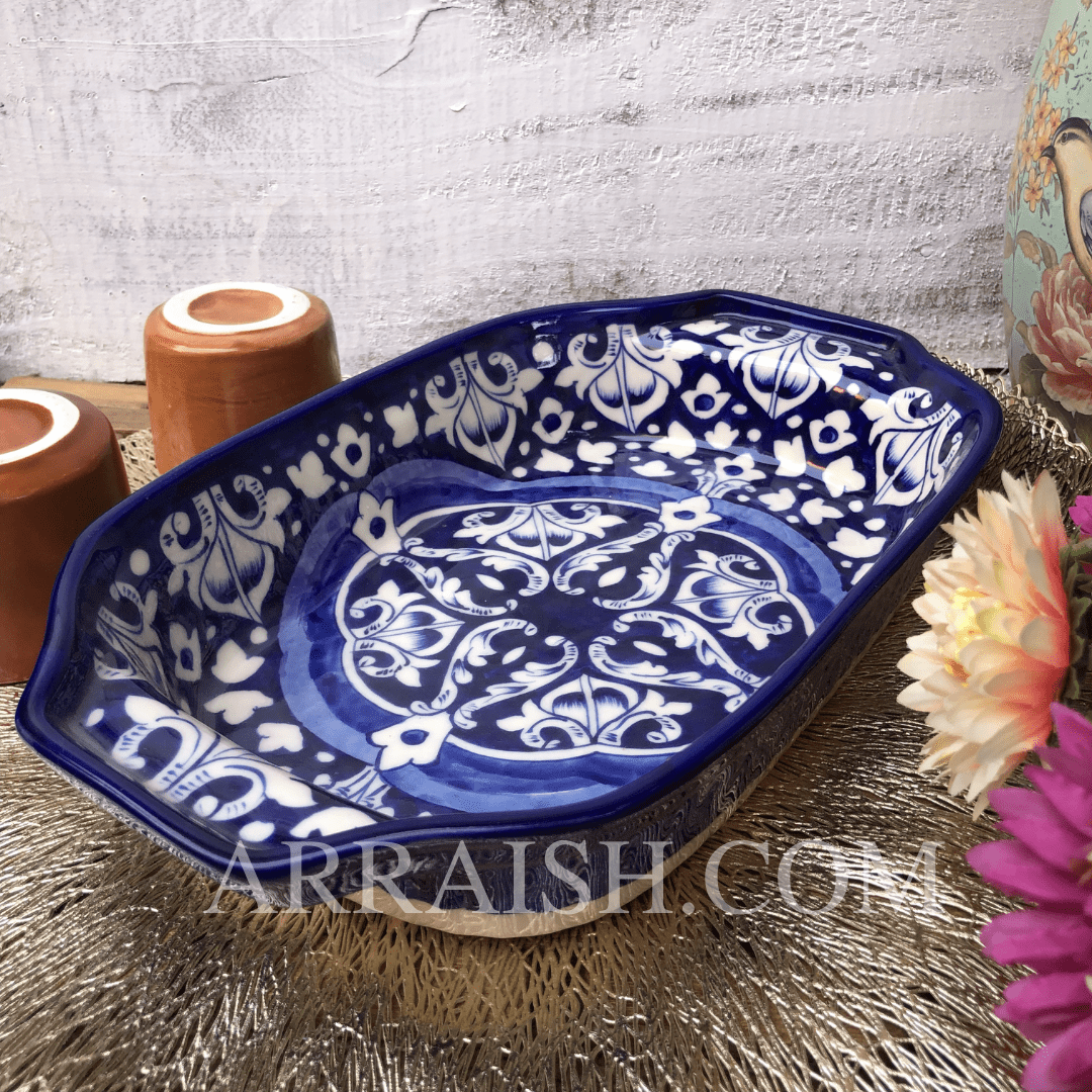 Ceramics Blue Celico Rectangular Serving Dish