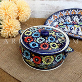 Ceramics Jungle Flower Cover Pot