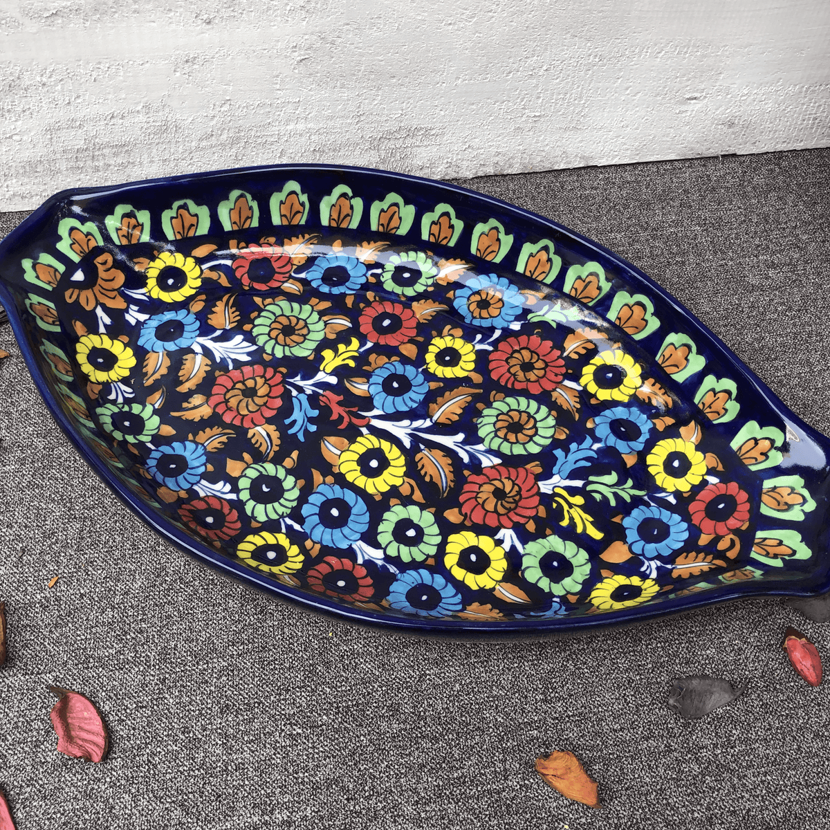 Ceramics Jungle Flower Large Serving Dish