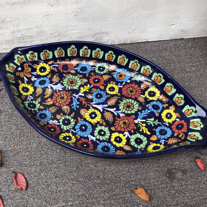 Ceramics Jungle Flower Large Serving Dish