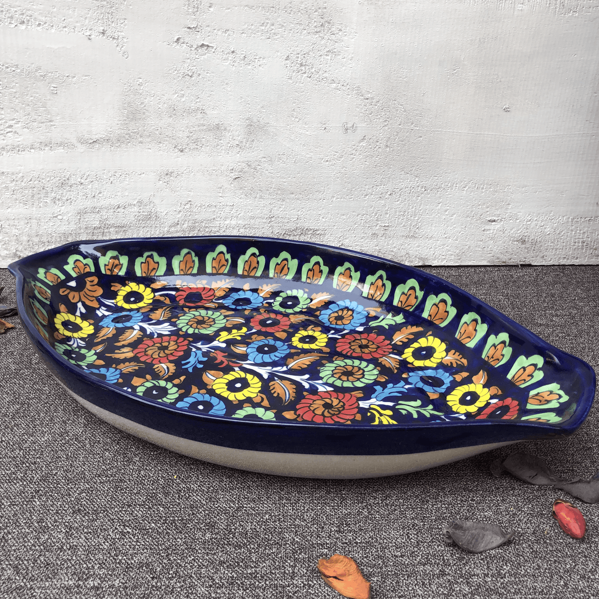 Ceramics Jungle Flower Large Serving Dish