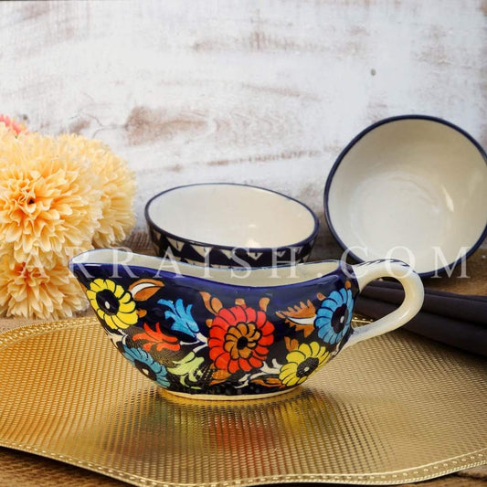 Ceramics Jungle Flower Raita Dish