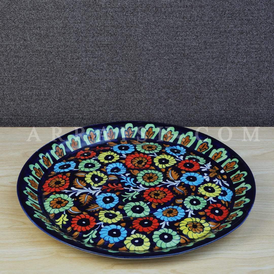 Ceramics Jungle Flower Round Platter