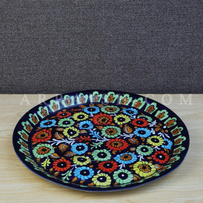 Ceramics Jungle Flower Round Platter