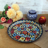 Ceramics Jungle Flower Round Platter