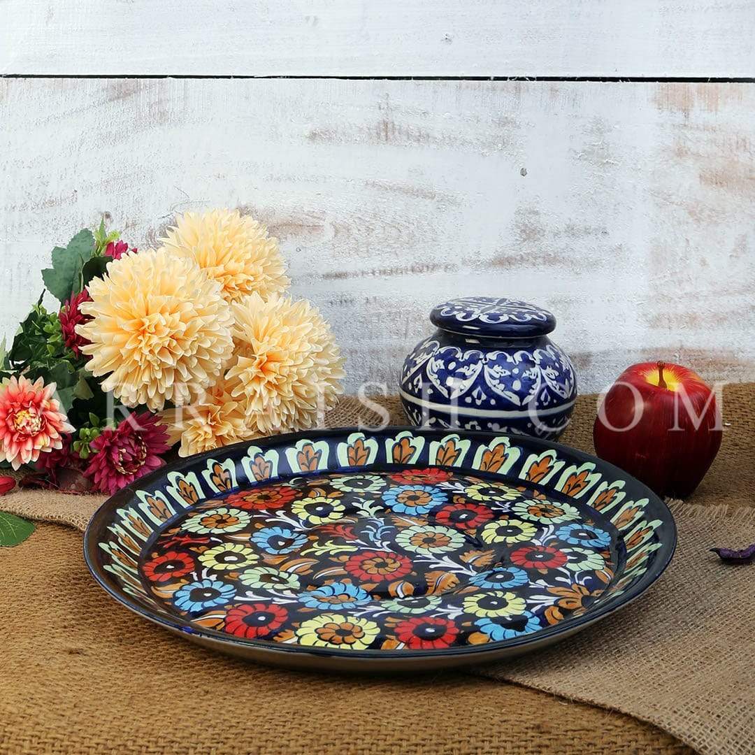 Ceramics Jungle Flower Round Platter