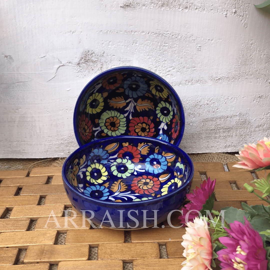 Ceramics Jungle Flower Small Bowl - Set of 2