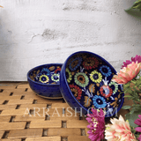 Ceramics Jungle Flower Small Bowl - Set of 2