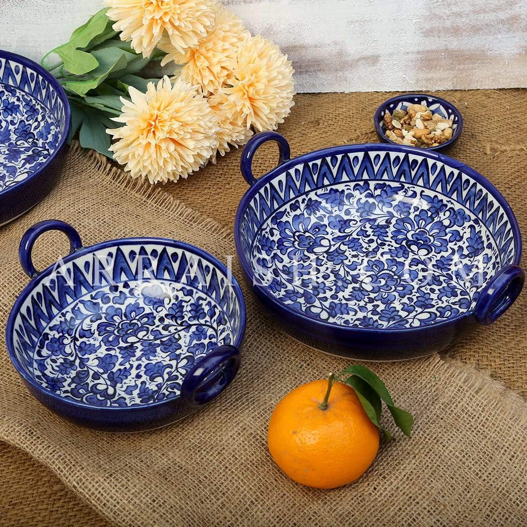 Ceramics Serina Blue Ceramic Karahi