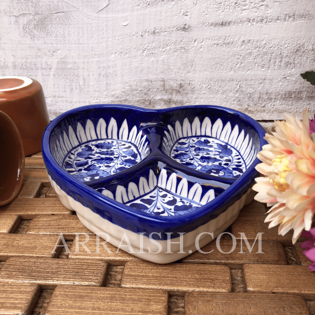Ceramics Serina Blue Dry Fruit Serving Dish