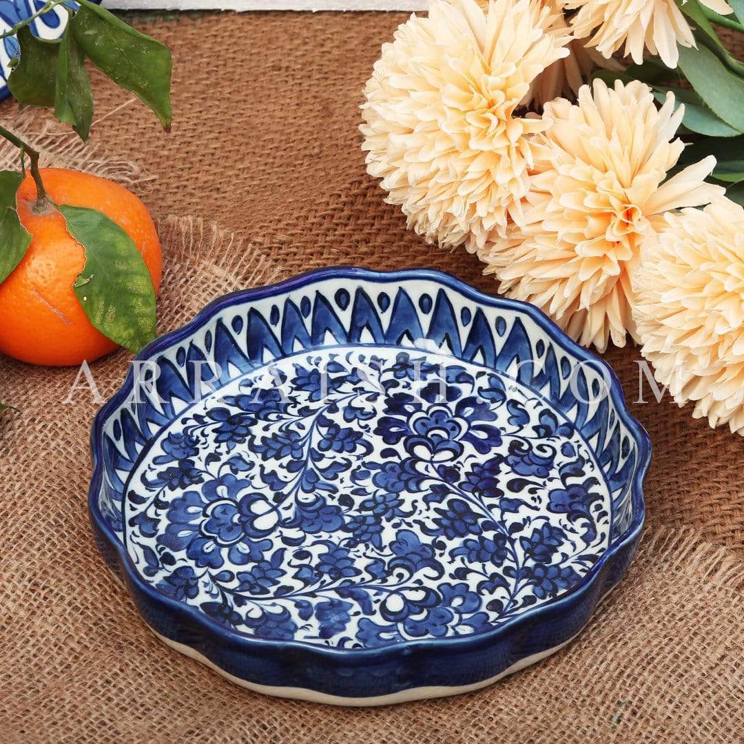 Ceramics Serina Blue Round Serving Dish - Set of 2