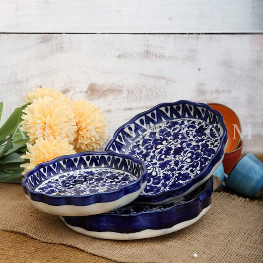 Ceramics Serina Blue Round Serving Dish - Set of 3