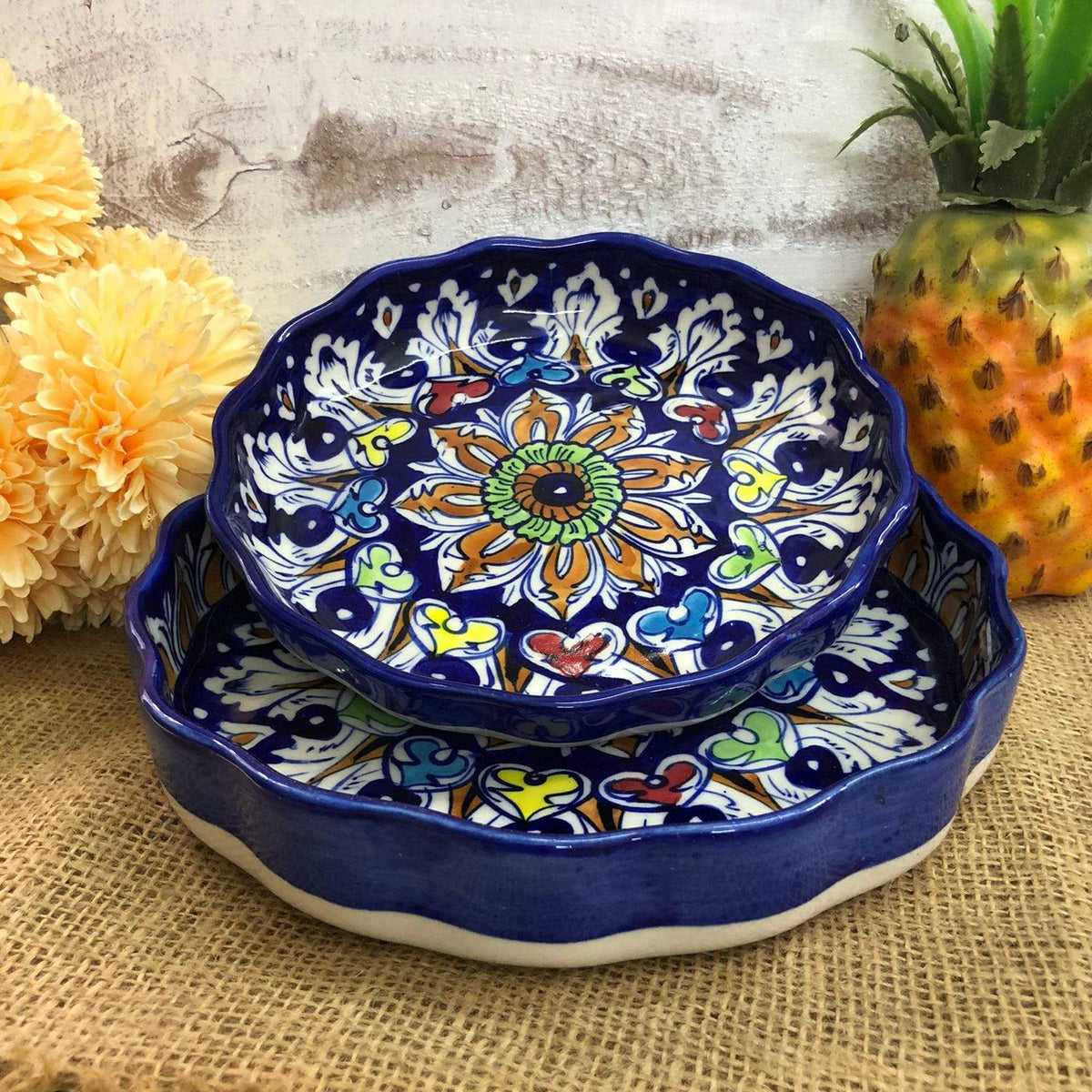 Ceramics Tranquility Round Serving Dish - Set of 2