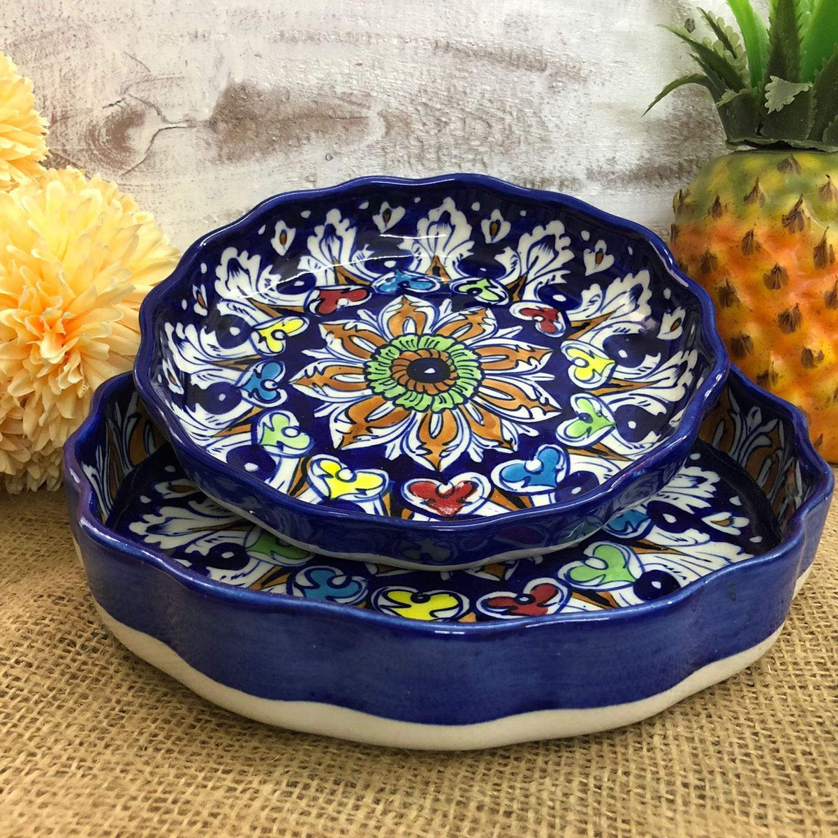 Ceramics Tranquility Round Serving Dish - Set of 2