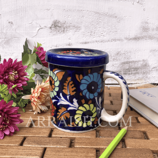 Mugs & Drinkware Jungle Flower Mug with lid