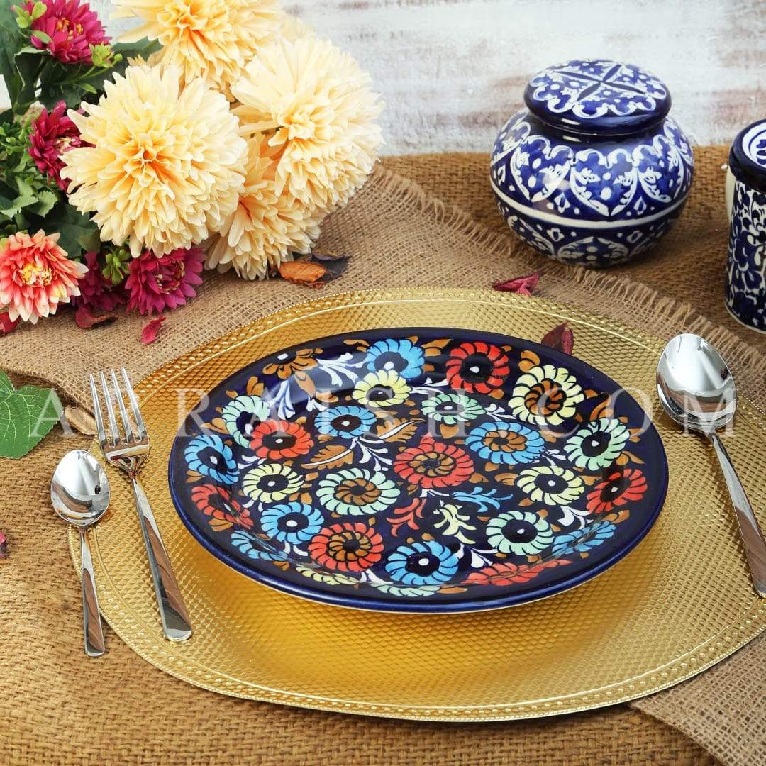 Plates & Platters Arraish Ceramics - Jungle Flowers Dinner Plate