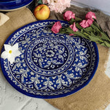 Blue Felicity Round Platter - Large