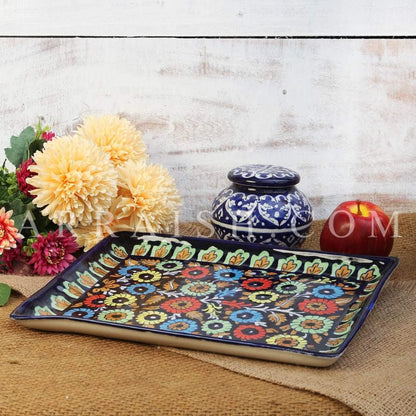 Plates & Platters Jungle Flowers Flat Dish