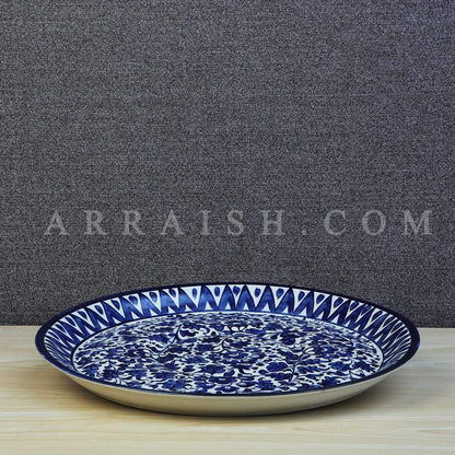 Plates & Platters Serina Blue Round Platter